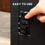 E Cairns 39cm W Black Electric Fireplace with 2000 BTU