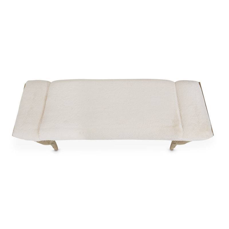 Villa Cherie Bed Bench, Pearl/Hazelnut