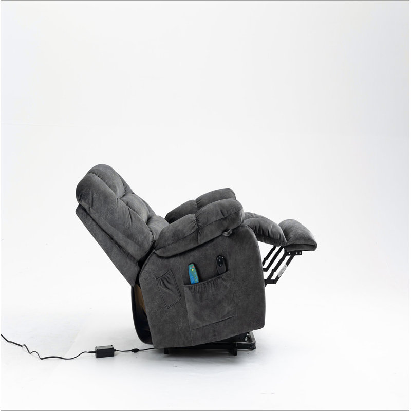 Recliners Lift Chair Relax Sofa Chair Livingroom Furniture Living Room Power Electric Reclining For Elderly, Grayish Blue