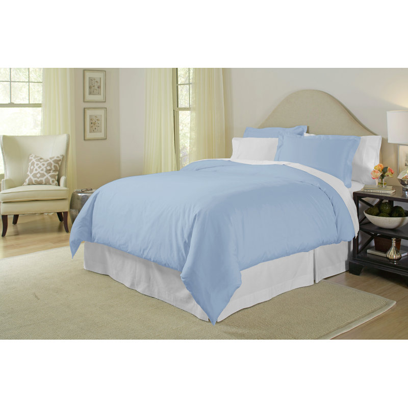100% Cotton Sheet Set, Queen Sheet Set with 2 Pillowcases, Sky