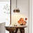 Modern Natural Stone And Wood Pendant Light