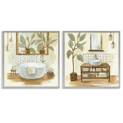 Sage Green Bathroom Interiors Traditional Plants