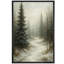 «Winter Forest Path with Snow and Evergreen Trees», reproduction d'art sur toile encadrée-1503287632-1503287629