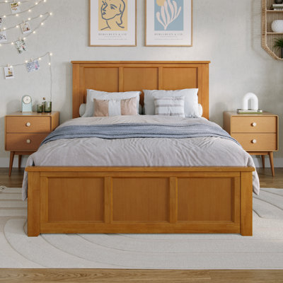 Madison Solid Wood Platform Bed with Matching Footboard & Trundle by AFI Furnishings
