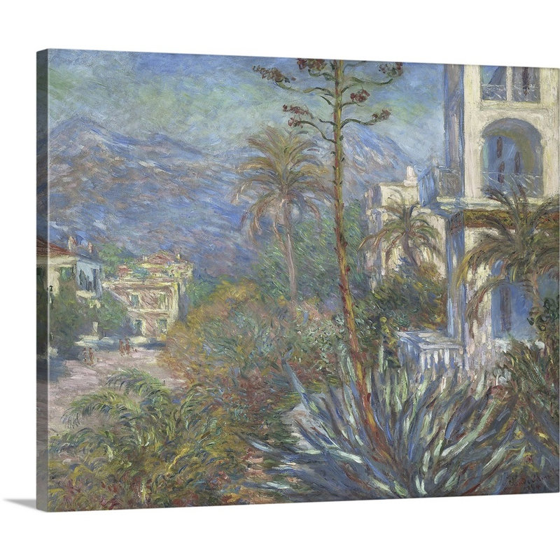 «Villa at Bordviera, 1884» par Claude Monet, reproduction d'art sur toile, H 16 po x l 20 po x P 1,25 po, Toile tendue