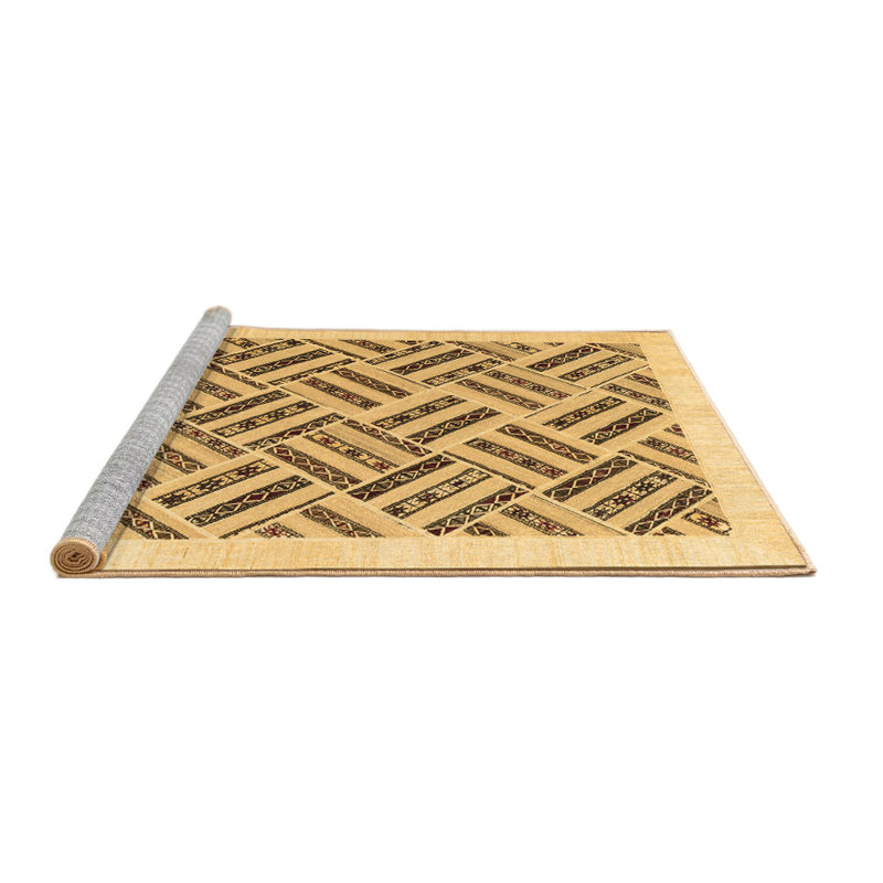 Washable Southwestern Indoor Rug, Round 4'