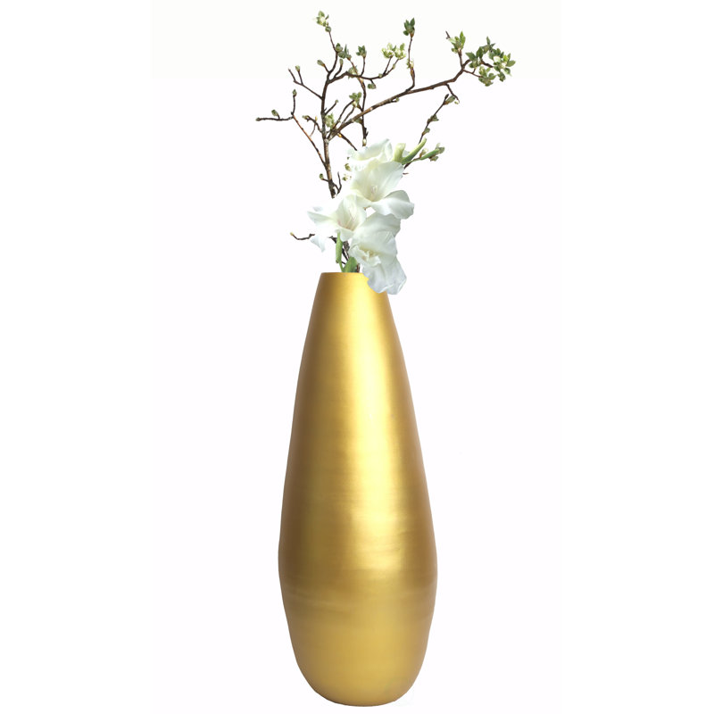 31.5" Spun Bamboo Tall Floor Vase - Sleek Matte Finish, Elegant Home Decoration, Modern Accent Piece, Living Room Decor, Handcrafted Bamboo Art, Contemporary Interior Design, Unique Tall Vase