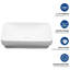 Blanc, 19 po x 12 po, lavabo pour salle de bain, céramique, design moderne, surface lisse, vasque en céramique à teinture élevée, facile à installer