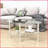 Transparent 3-Tier Oval Glass Coffee Table with Stainless Steel Legs, Easy-Clean &amp; Space-Saving for Living Room-1506942327-1506942330-1506942320