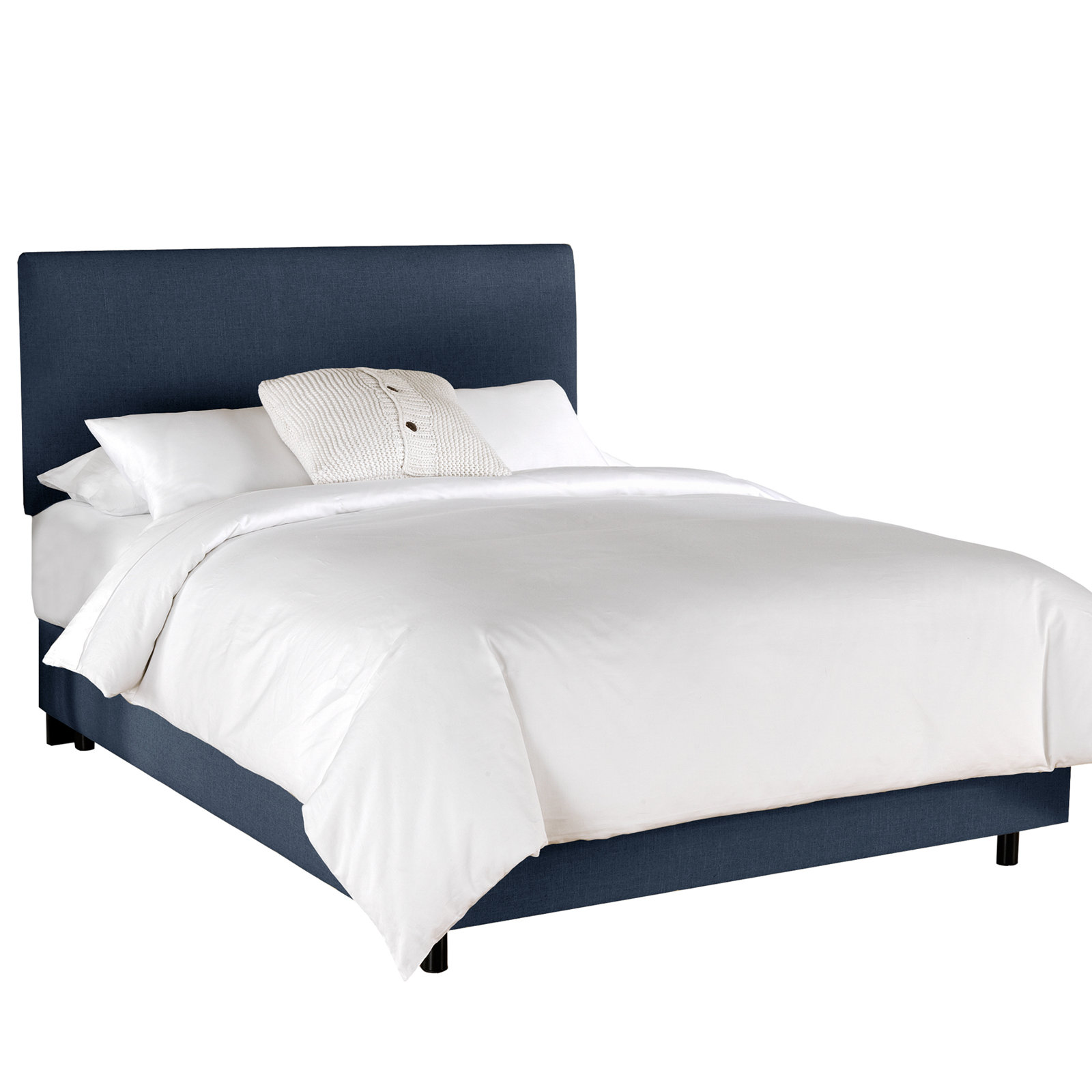Pyburn Platform Bed, Twin, Classic Navy Linen