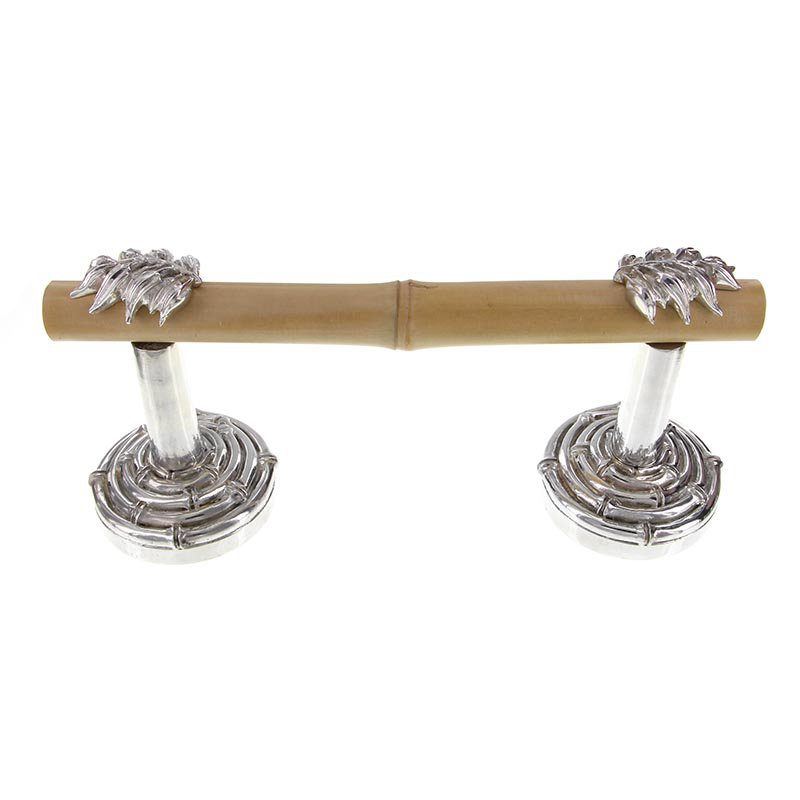 Palmaria Leaf Spring Wall Mount Toilet Paper Holder, Polished Silver