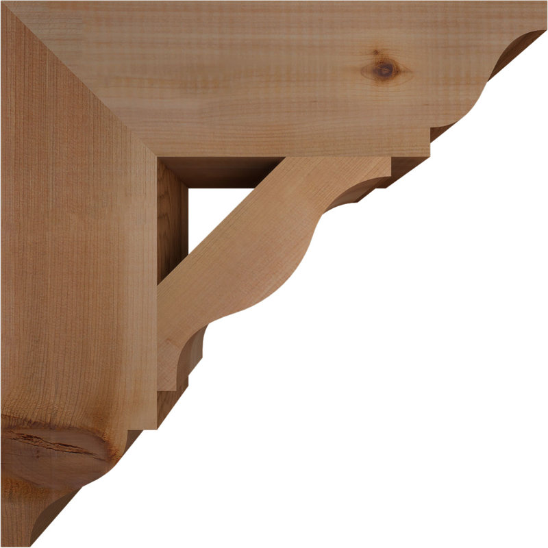Support traditionnel Funston, Cèdre rouge de l'Ouest, Lisse, H 14 po x l 3,5 po x P 14 po