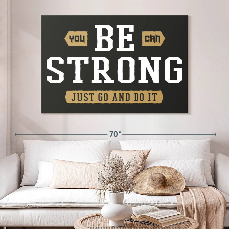 Tergel Be Strong Typography, 34" H x 51" W