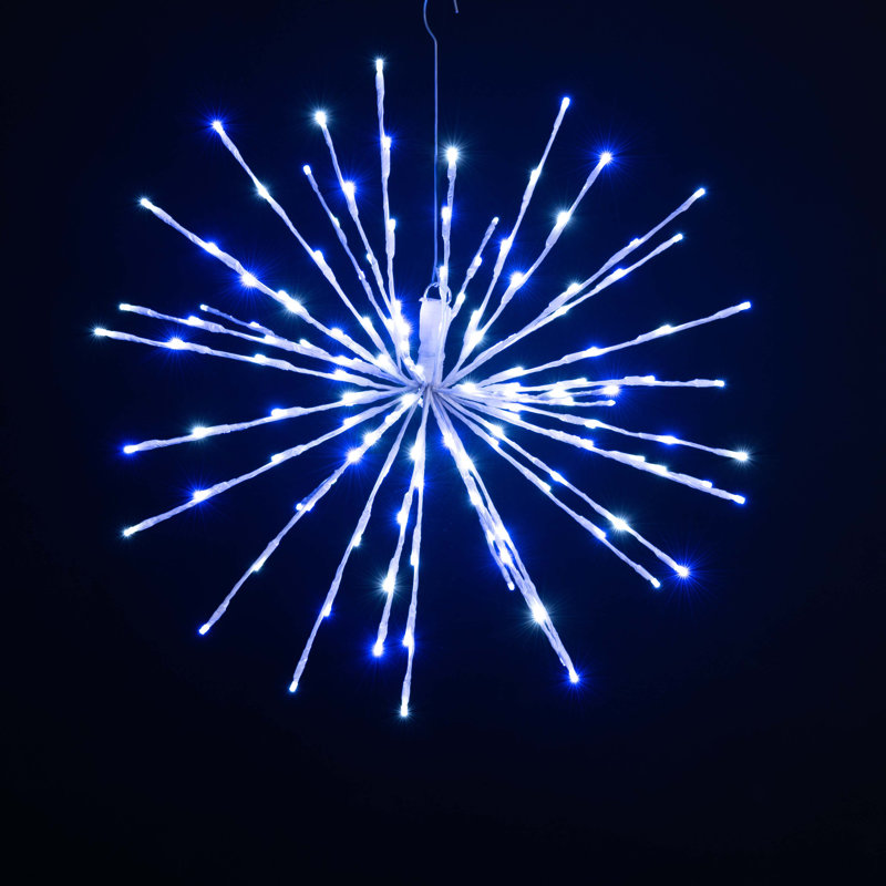 200 lanternes 200 lumières, Blanc pur / bleu, H 24 po x L 24 po x l 24 po