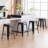 24''H Modern Counter Stool with Metal Frame, Backless Stackable Bar Stool-1483528459