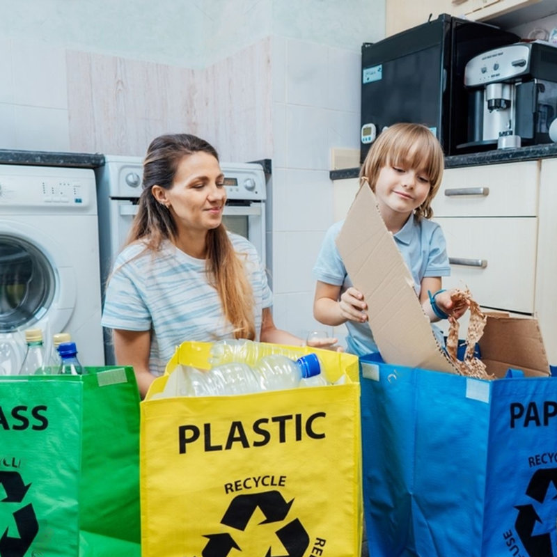 Plastic Open Recycling Bin - 40L