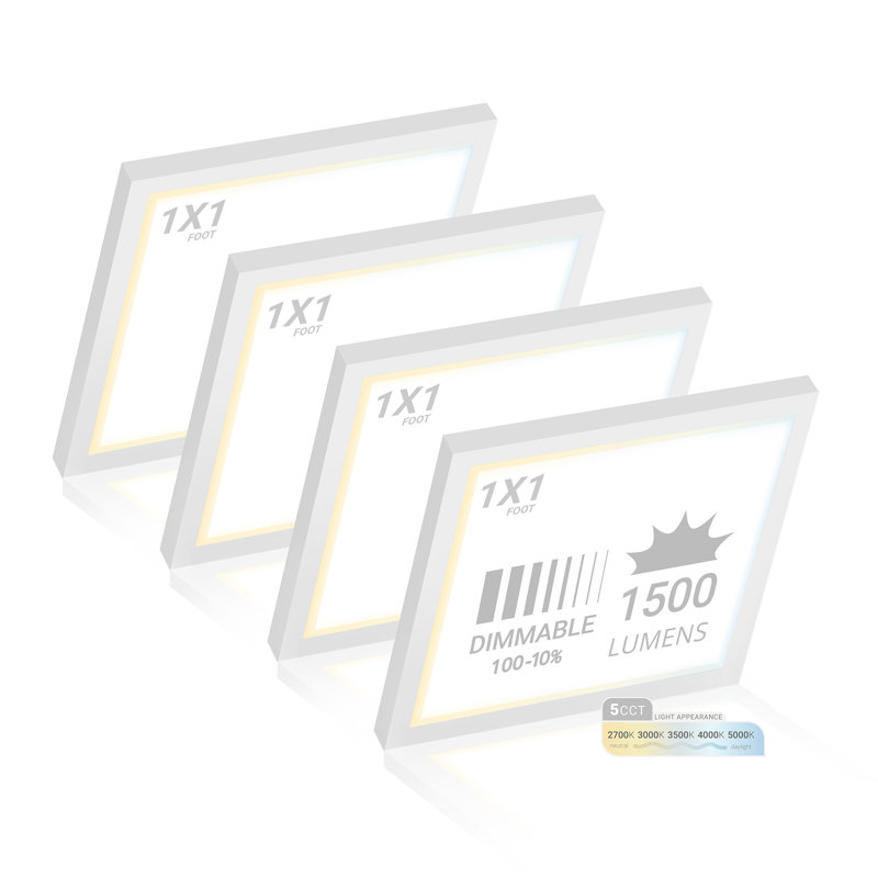 Ultra-Thin White Aluminum LED Flush Mount Panels