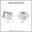 Ensemble de 2 mini édredons en fausse fourrure à poils longs pour lit simple / simple TG vert / blanc