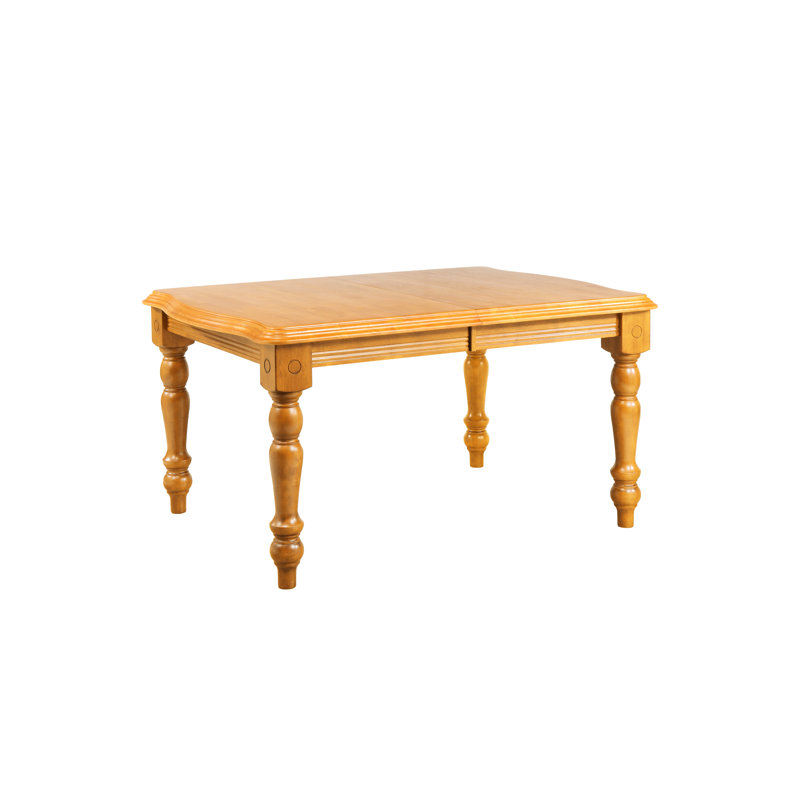 Azizi Extendable Dining Table, Rich Honey Light Oak