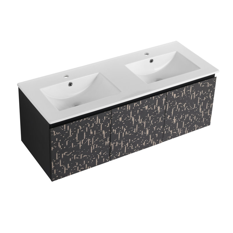 Meuble-lavabo mural flottant 48 po Jameece