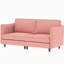 Tissu respirant rouge confortable de style Mid-Century 74,15 po 2 places, structure en bois massif, ressorts ensachés, pour petit appartement, dortoir, avec profondeur d'assemblage latérale et rapide, conception, rembourrage à ressorts,-1316085538-1316085549