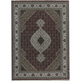 Hand-Knotted High-Quality Red and Cream Area Rug