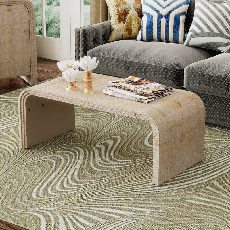 Table basse minimaliste avec un design Art déco incurvé, pour le salon et la salle à manger, alliant style et fonctionnalité