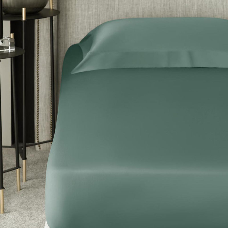 Sensa Fitted Sheet, California King Flat Sheet, Green