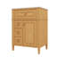 Meuble-lavabo de 24 po avec lavabo, meuble-lavabo en bois avec tiroir rabattable et 2 tiroirs à fermeture en douceur