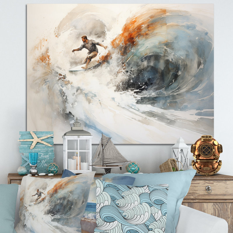 «Coastal Surfers Paradise II», reproduction sur toile, H 34 po x l 44 po x P 1,5 po, Toile tendue