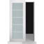 Porte de grange intérieure coulissante en bois manufacturé et en verre givré blanc poli Smart Pro 5 Lite Smart Board-107402463