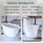 67" Solid Surface Freestanding Soaking Bathtub in Matte White