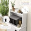 Armoire de cuisine avec trou de câble - Blanc pour support de micro-ondes