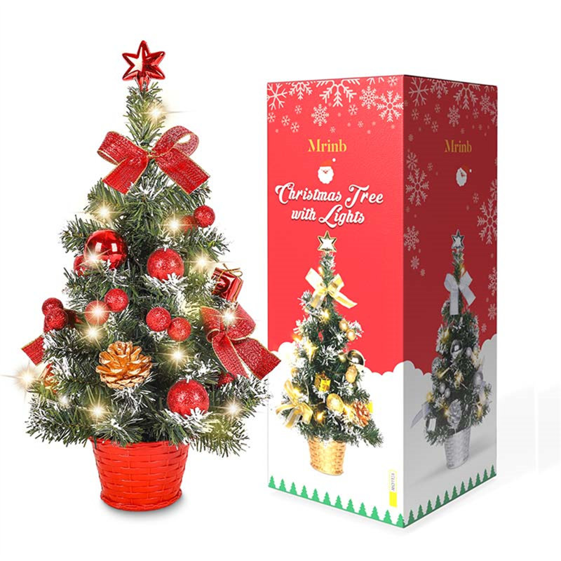 15.74" Tabletop Mini Christmas Tree, Red