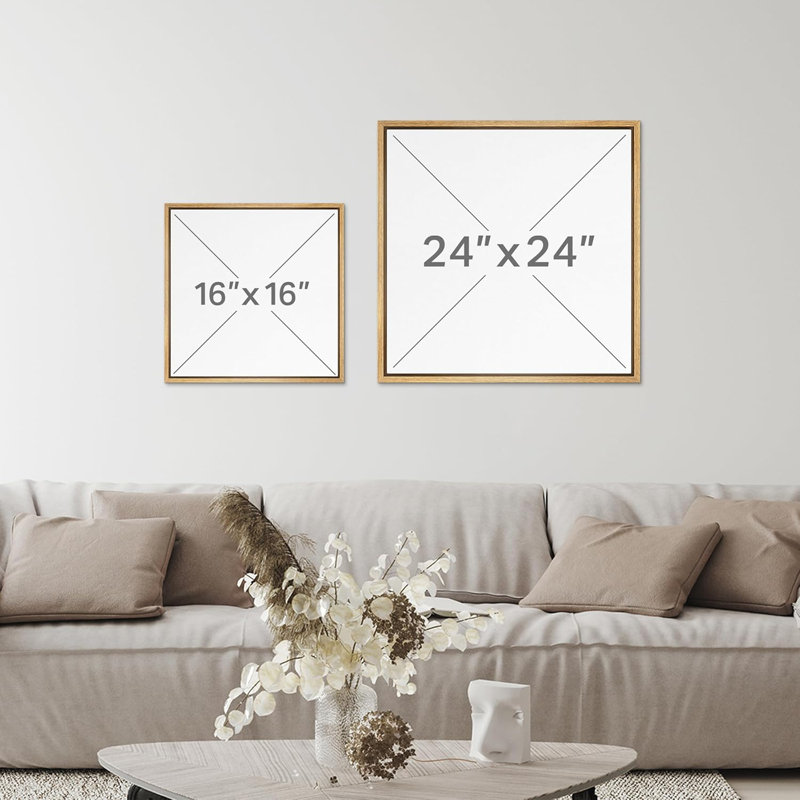 Abstrait beige et brun avec impression murale minimaliste moderne et neutre, H 24 po x l 24 po, Naturel