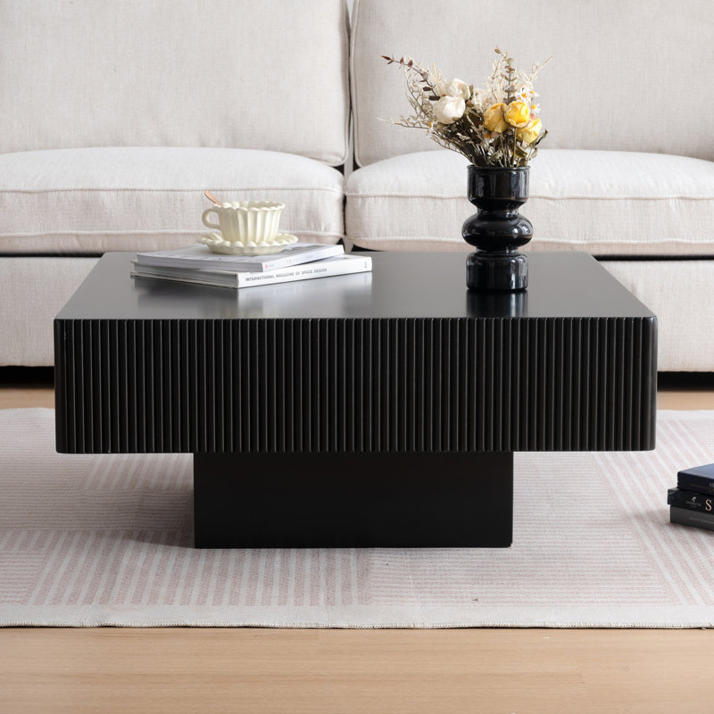 Table basse carrée, Noir