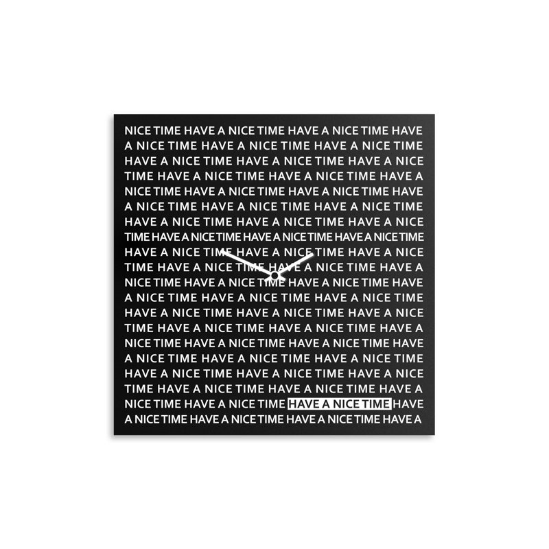 Lowall Metal Wall Clock, Black/White