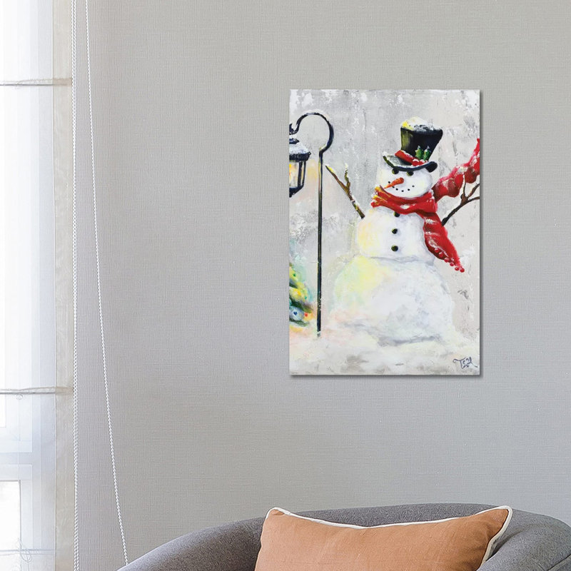 Jolly Snowman by Tiffany Hakimipour - Wrapped Canvas Print, 66.04 cm H x 45.72 cm W x 3.175 cm D