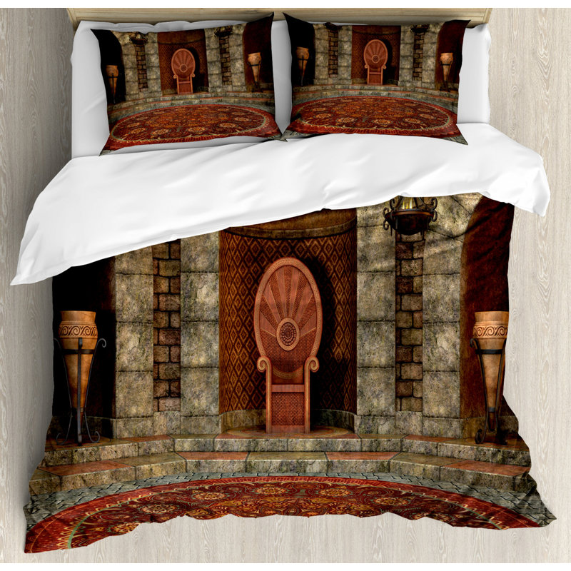 Eclectic Polyester Duvet Cover, King Duvet Cover + 2 Shams