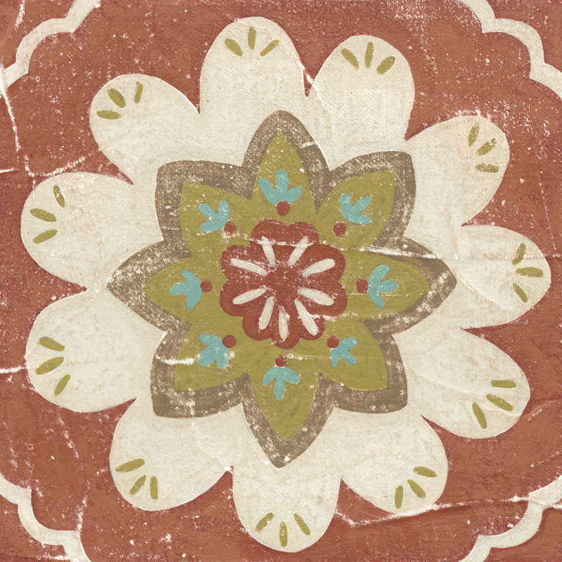 Rustic Tiles V by Chariklia Zarris - Wrapped Canvas Painting, 76cm H x 76cm W x 3.8cm D