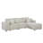 Harvey 104" Sofa With Reversible Chaise In Beige Linen