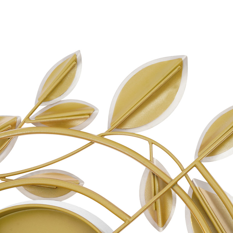 29.5X17.3” Silent Gold Wall Clock
