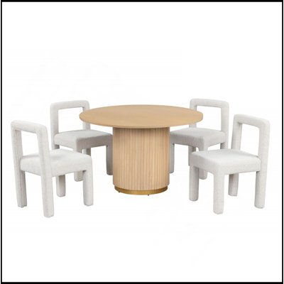 Ensemble de chaises de salle à manger modernes rembourrées Boucle