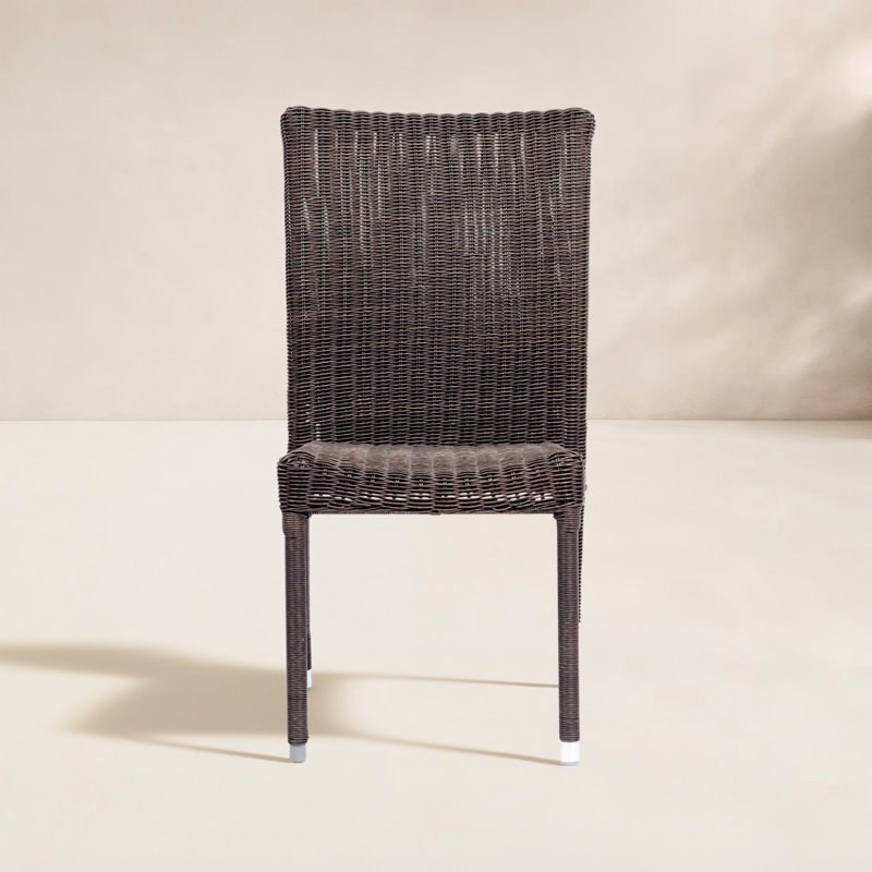 Chaise de patio empilable avec coussin Alyisa