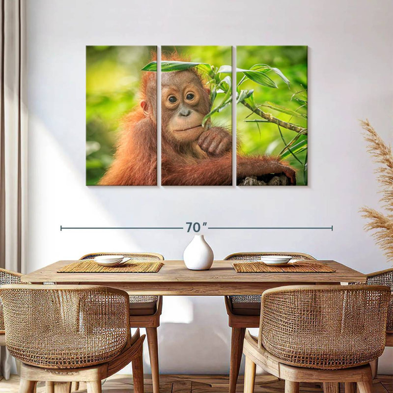 Brampt Leaf Munching Orangutan, 36" H x 57" W