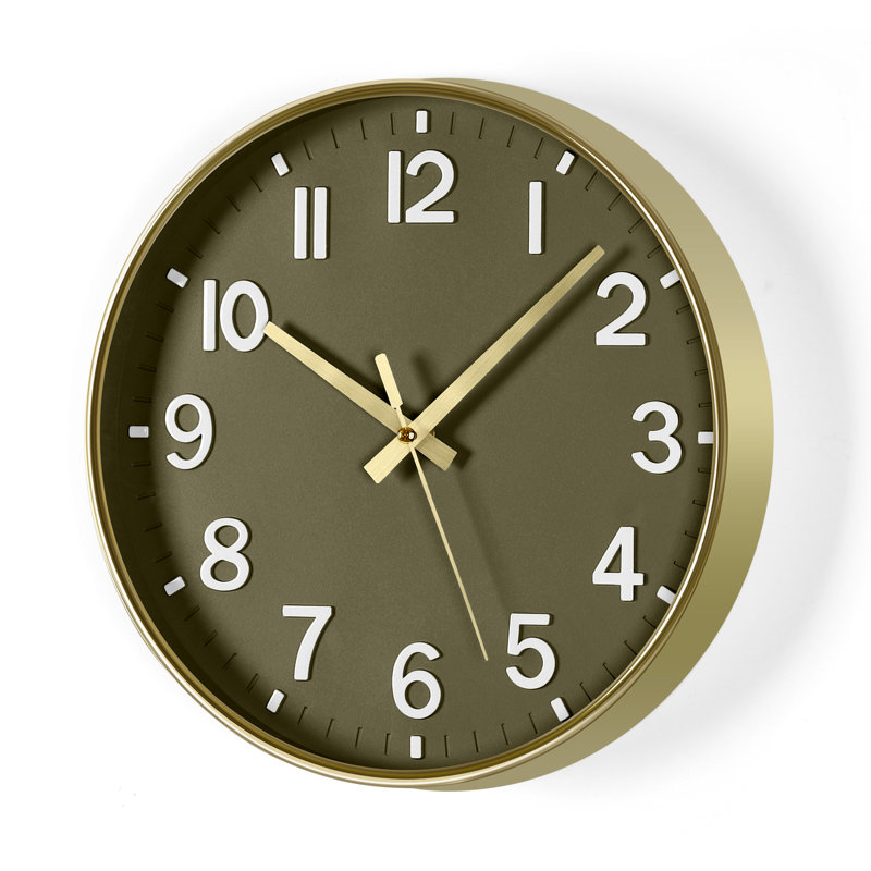 Horloge murale en plastique Karls, Vert olive