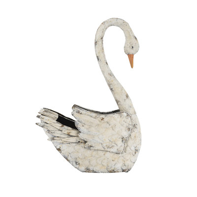 20x8.5x29.5" Swan Planter