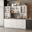 Buffet de 94,5 po de large avec garde-manger-343238656