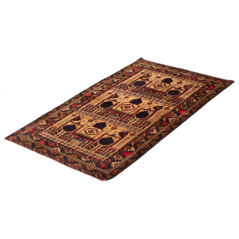 Tapis beige Baluch 3 pi 7 po x 6 pi 0 po