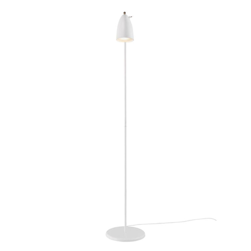 140.8cm Arched Floor Lamp, White, White